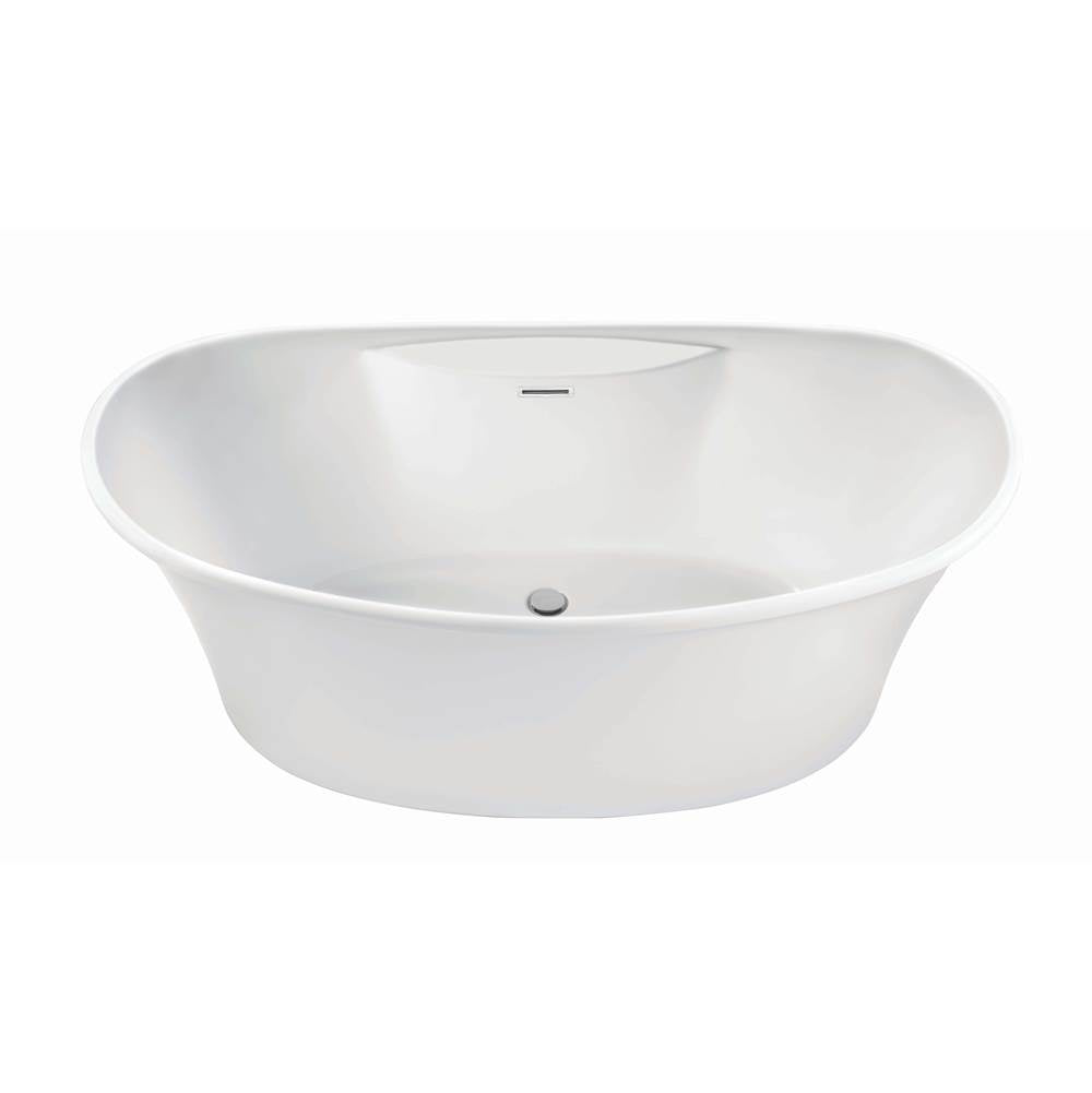 MTI Baths - LORETTA 3 DOLOMATTE FREESTANDING FAUCET DECK SOAKER - WHITE (60X32) - Matte White