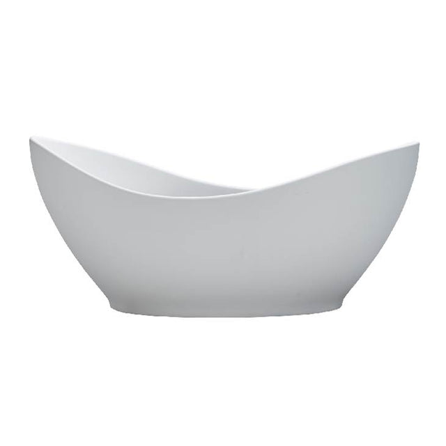 MTI Baths - JULIET SCULPTURESTONE FREESTANDING SOAKER - GLOSS WHITE (66x32.5) - Gloss White