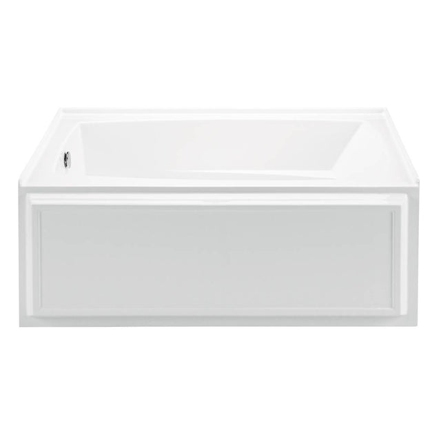 MTI Baths - WYNDHAM 5 ACRYLIC CXL ALCOVE INTEGRAL SKIRTED LH AIR BATH ELITE - WHITE (59.75X32) - White