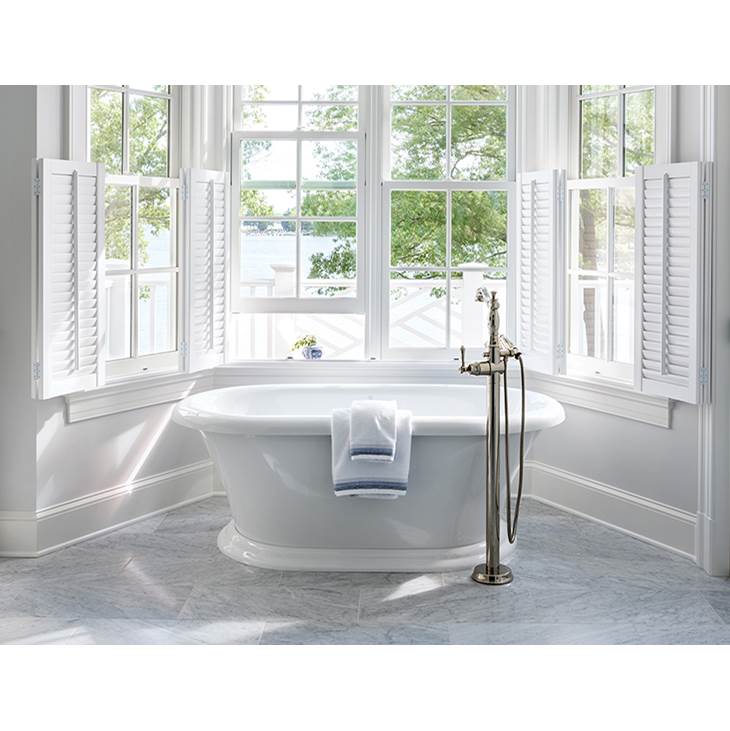 MELINDA 4 ACRYLIC CXL FREESTANDING AIR BATH - BISCUIT (65.5X35)