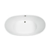 ELISE SCULPTURESTONE FREESTANDING INTEGRAL PEDESTAL AIR BATH - MATTE BISCUIT (66X33.5)