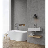 ADDISON 3 SCULPTURESTONE FREESTANDING AIR BATH - MATTE BISCUIT (65.5X31.75)