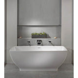 ADRIAN 2 SCULPTURESTONE FREESTANDING/UNDERMOUNT AIR BATH - MATTE BISCUIT (67.5X35.5)