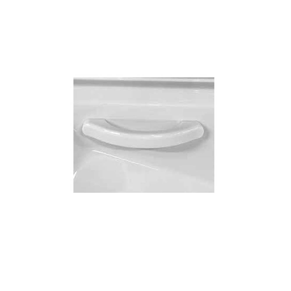 MTI Baths - SET OF TWO-CURVED 9'' WHITE ACRYLIC GRAB BARS