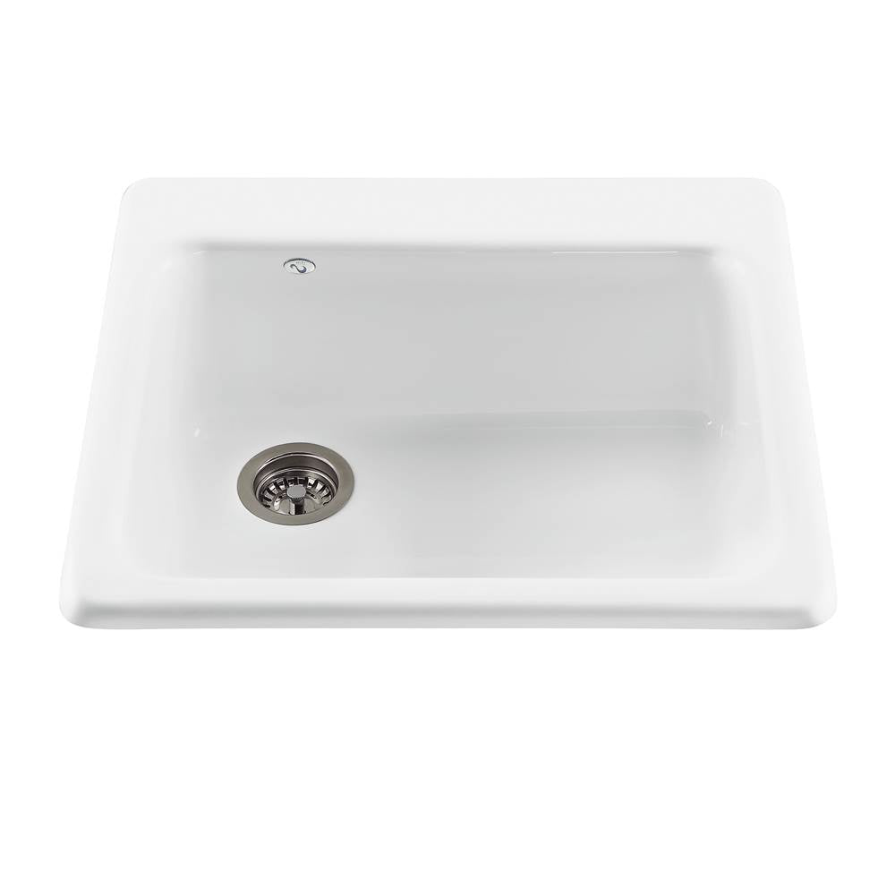 MTI Baths - 25X22 WHITE SINGLE BOWL BASICS SINK-SIMPLICITY - White