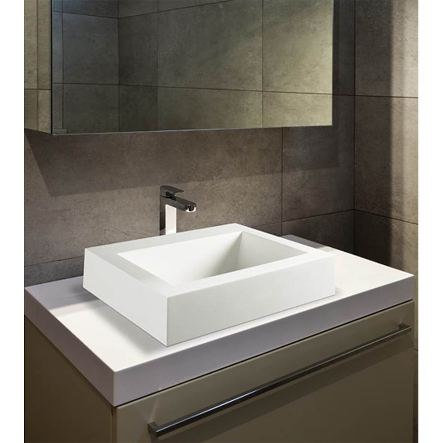 MTI Baths - METRO 1 SCULPTURESTONE WALL-MOUNTED - GLOSS WHITE (22X16.75) - Gloss White