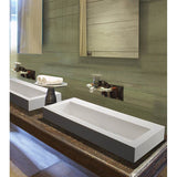 MTI Baths - METRO 2 SCULPTURESTONE WALL-MOUNTED - GLOSS WHITE  (37.25X17.25) - Gloss White