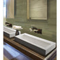 MTI Baths - METRO 2 SCULPTURESTONE WALL-MOUNTED - GLOSS WHITE  (37.25X17.25) - Gloss White