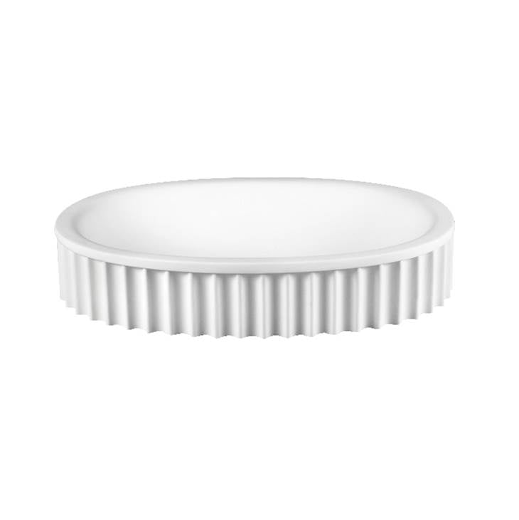 MTI Baths - BOWIE SR SCULPTURESTONE SEMI-RECESSED - GLOSS WHITE (24x16) - Gloss White