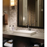 MTI Baths - PETRA 4 SR SCULPTURESTONE SEMI-RECESSED - MATTE WHITE (22X14.25) - White Matte