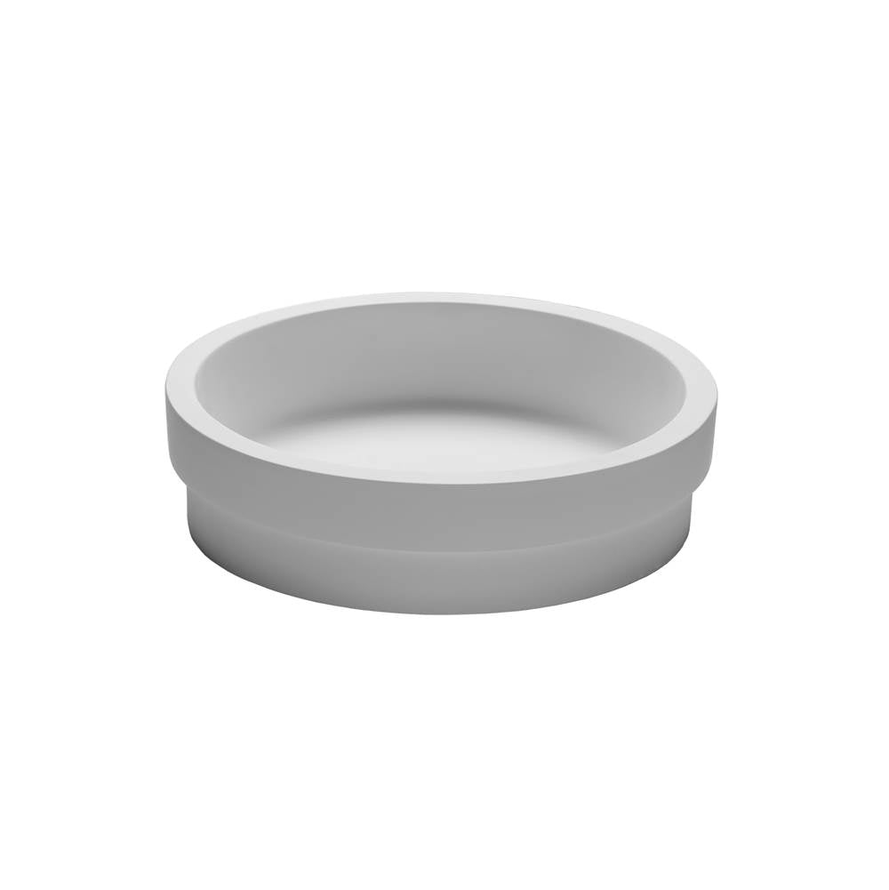 MTI Baths - HALO 1 SR SCULPTURESTONE SEMI-RECESSED - MATTE WHITE (16.25) - White Matte