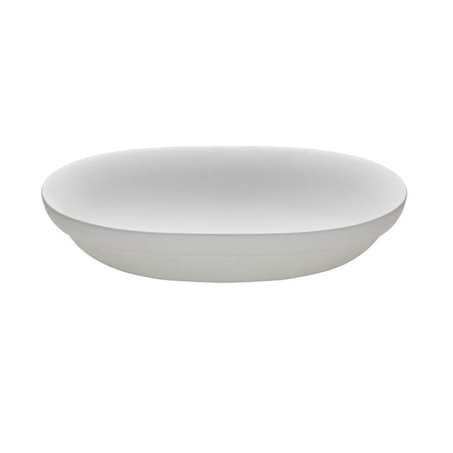 MTI Baths - ELENA SR SCULPTURESTONE SEMI-RECESSED - MATTE WHITE (24X14) - White Matte