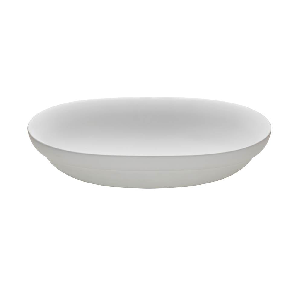 MTI Baths - ELENA SR SCULPTURESTONE SEMI-RECESSED - GLOSS WHITE (24X14) - Gloss White