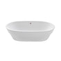 MTI Baths - LEONA SCULPTURESTONE VESSEL/SEMI-RECESSED - MATTE WHITE (20X13) - Matte White