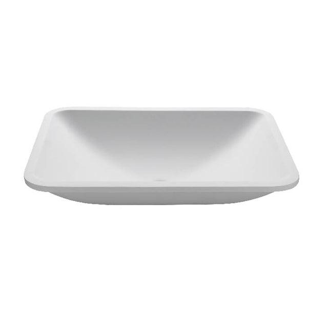 MTI Baths - ADARA SCULPTURESTONE VESSEL - GLOSS WHITE (23x16) - Gloss White