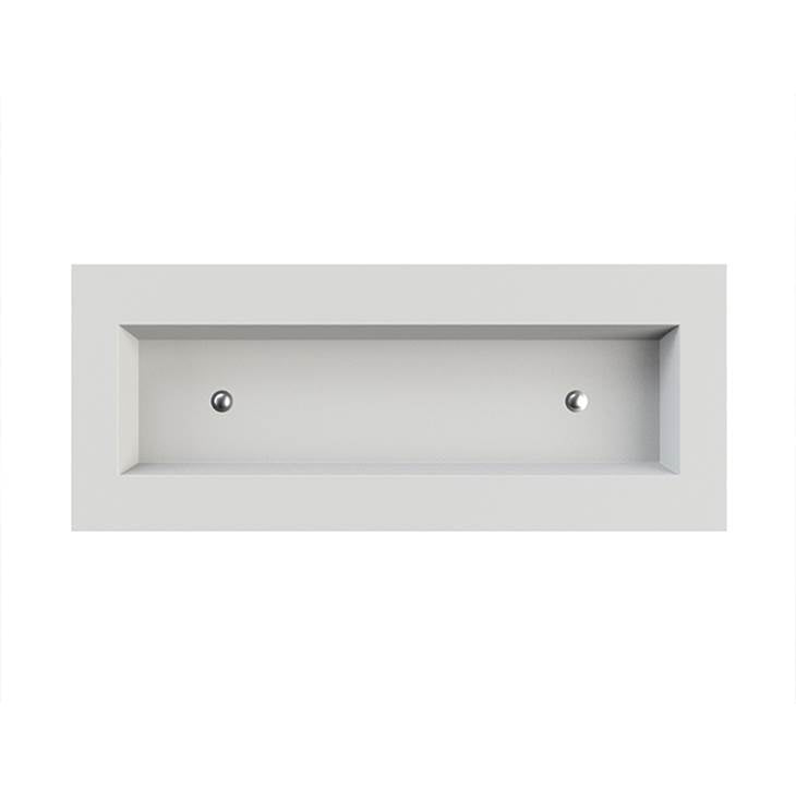 MTI Baths - PETRA 6 SCULPTURESTONE COUNTER SINK SINGLE BOWL  UP TO 56''- GLOSS WHITE - Gloss White