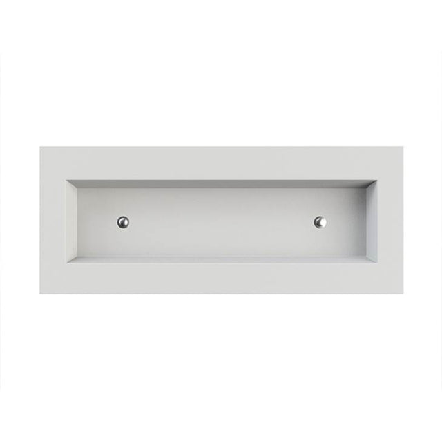 MTI Baths - PETRA 6 SCULPTURESTONE COUNTER SINK SINGLE BOWL  UP TO 56''- GLOSS WHITE - Gloss White