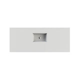 MTI Baths - PETRA 9 SCULPTURESTONE COUNTER SINK SINGLE BOWL UP TO 86''- MATTE WHITE - White Matte