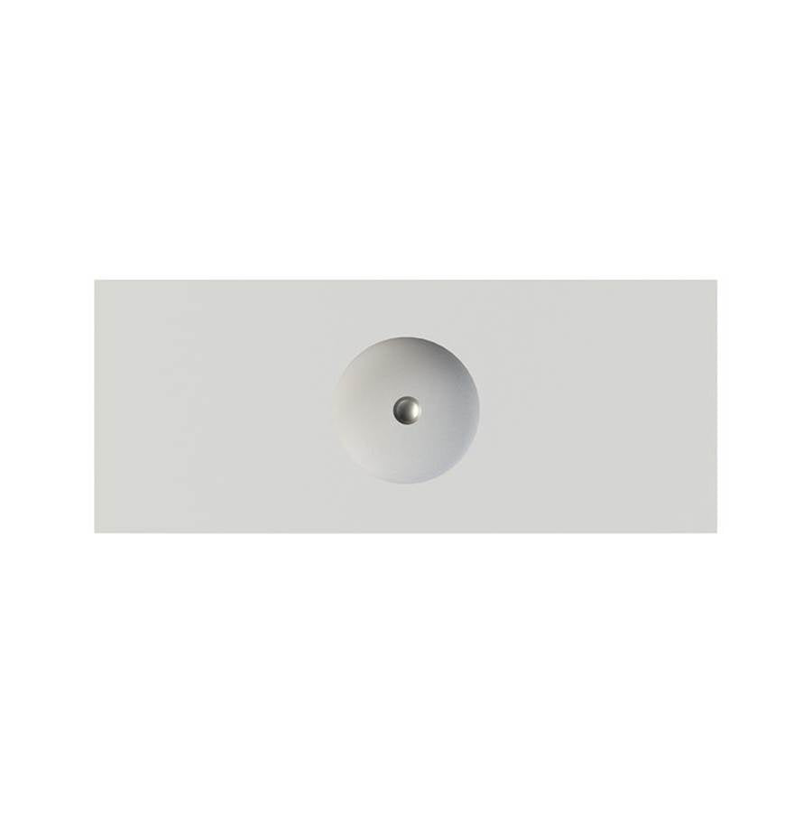 LUNA 1 SCULPTURESTONE COUNTER SINK DOUBLE BOWL UP TO 50'' - MATTE BISCUIT