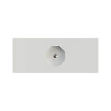 LUNA 1 SCULPTURESTONE COUNTER SINK DOUBLE BOWL UP TO 50'' - MATTE BISCUIT