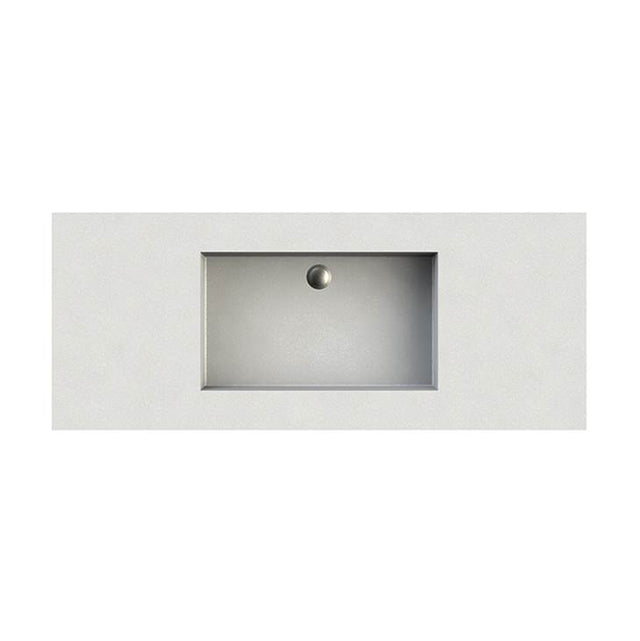 MTI Baths - PETRA 13 SCULPTURESTONE COUNTER SINK SINGLE BOWL  UP TO 56''- GLOSS WHITE - Gloss White