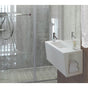 MTI Baths - PETRA 9 SCULPTURESTONE WALL-MOUNTED VANITY W/STORAGE - LEFT HAND - MATTE WHITE (24X12) - White Matte