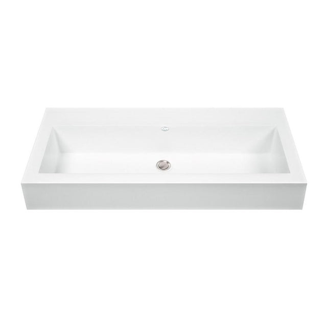 MTI Baths - METRO 2 SR SCULPTURESTONE SEMI-RECESSED - MATTE WHITE (37.25X17.5) - White Matte