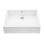 MTI Baths - WYMARA 1 SCULPTURESTONE VESSEL DRAIN COVER - MATTE WHITE (20X16) - White Matte