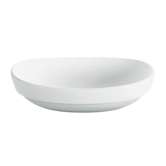 MTI Baths - ELISE SR SCULPTURESTONE SEMI-RECESSED - MATTE WHITE (22.25X14) - White Matte