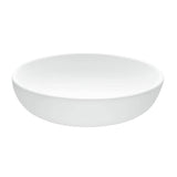 MTI Baths - LUNA 2 SCULPTURESTONE VESSEL ROLLED RIM - MATTE WHITE (15.75) - White Matte