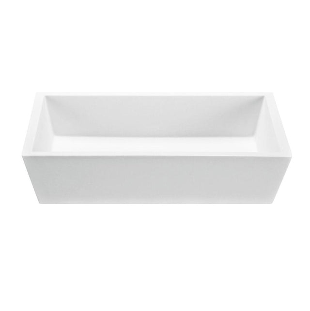 MTI Baths - PETRA 4 SCULPTURESTONE VESSEL - GLOSS WHITE (22X14.25) - Gloss White