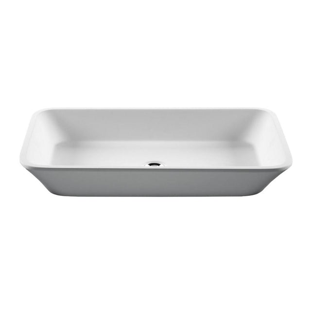 MTI Baths - ADDISON SCULPTURESTONE VESSEL - MATTE WHITE (25.75X16) - White Matte