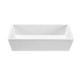 MTI Baths - PETRA 4 SCULPTURESTONE UNDERMOUNT - MATTE WHITE (22X14.25) - White Matte