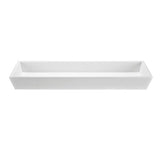 MTI Baths - PETRA 5 SCULPTURESTONE UNDERMOUNT - MATTE WHITE (47.5X14.125) - White Matte