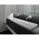 MTI Baths - PETRA 12 SR SCULPTURESTONE UNDERMOUNT - MATTE WHITE (54X14.75) - White Matte