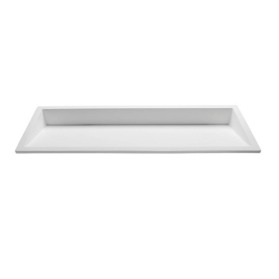 MTI Baths - INCLINE 3 SCULPTURESTONE UNDERMOUNT - MATTE WHITE (41.375X14.375) - White Matte