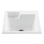 MTI Baths - BASICS ACRYLIC CXL LAUNDRY SINGLE BOWL WASHBOARD FRONT - WHITE (25X22) - White