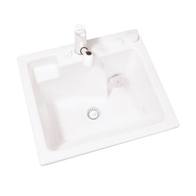 MTI Baths - JENTLE JET LAUNDRY ACRYLIC CXL JETTED/WASHBOARD FRONT - WHITE (30X22) - White