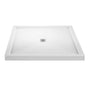 MTI Baths - 3636 ACRYLIC CXL CENTER DRAIN MULTI THRESHOLD - WHITE - White