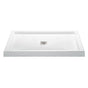 MTI Baths - 4236 ACRYLIC CXL CENTER DRAIN MULTI THRESHOLD - WHITE - White
