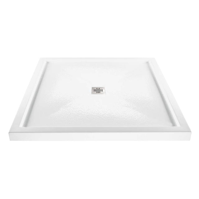 MTI Baths - 4242 ACRYLIC CXL CENTER DRAIN MULTI THRESHOLD - WHITE - White