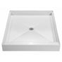 MTI Baths - 4248 ACRYLIC CXL CENTER DRAIN 42'' THRESHOLD 3-SIDED INTEGRAL TILE FLANGE - WHITE - White