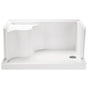 MTI Baths - 4832 ACRYLIC CXL LH DRAIN INTEGRAL SEAT/TILE FLANGE - WHITE - White