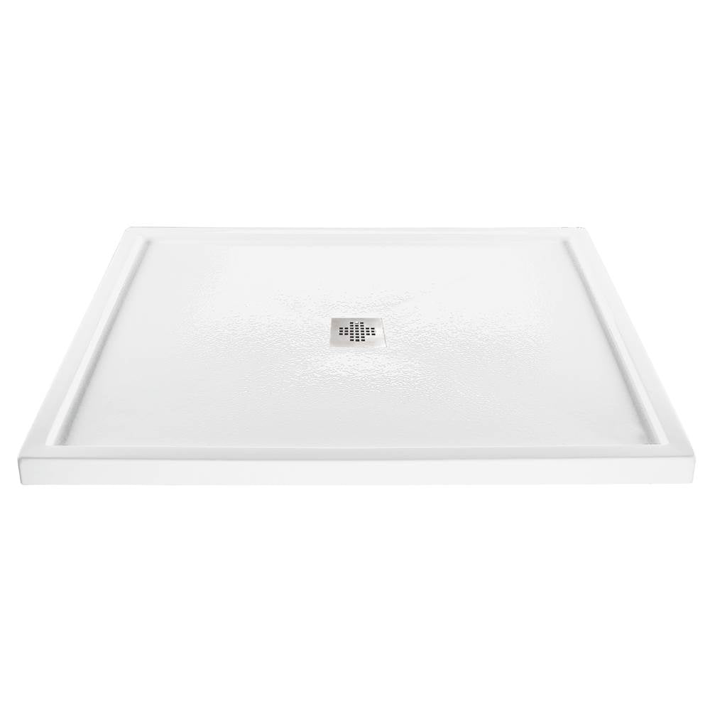 MTI Baths - 4836 ACRYLIC CXL CENTER DRAIN MULTI THRESHOLD - WHITE - White