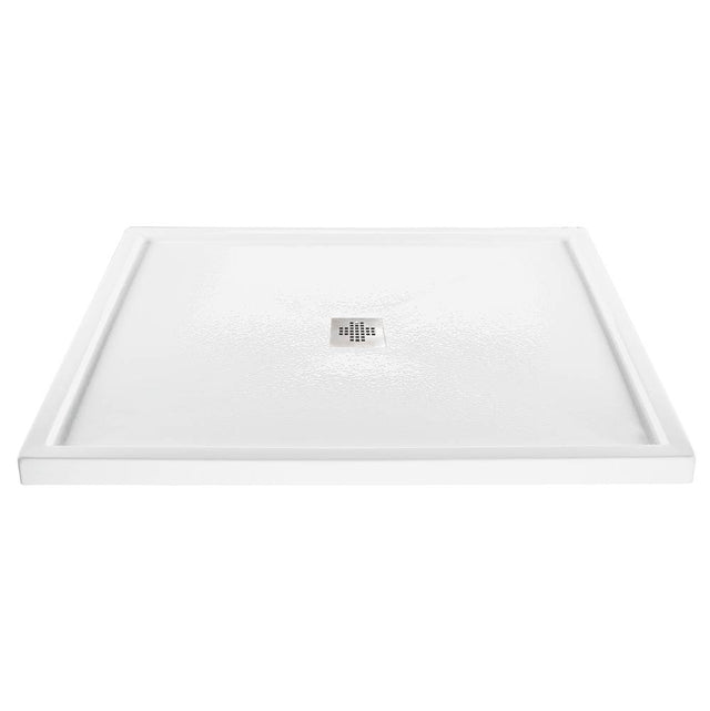 MTI Baths - 4836 ACRYLIC CXL CENTER DRAIN MULTI THRESHOLD - WHITE - White