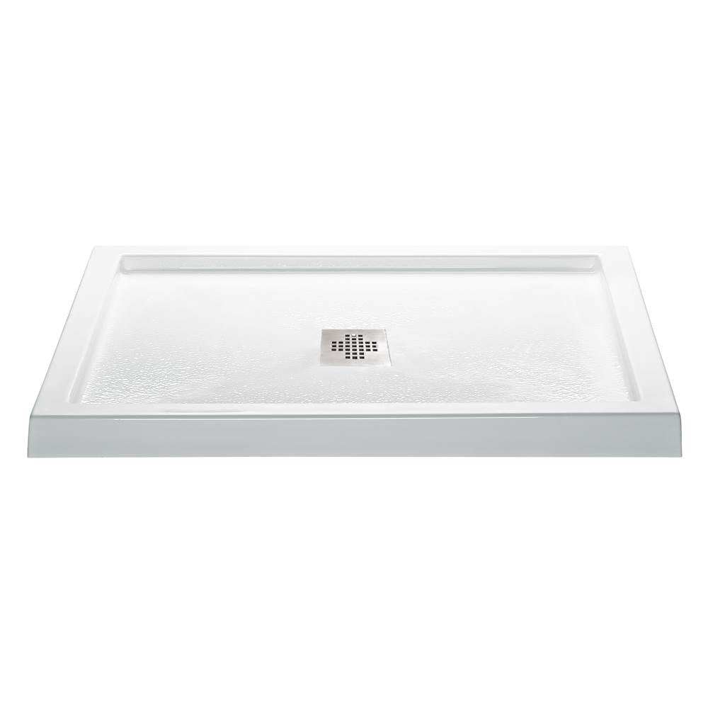 MTI Baths - 4842 ACRYLIC CXL CENTER DRAIN MULTI THRESHOLD - WHITE - White