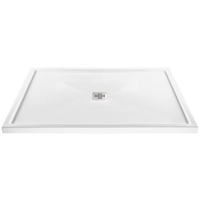 MTI Baths - 5436 ACRYLIC CXL CENTER DRAIN MULTI THRESHOLD - WHITE - White