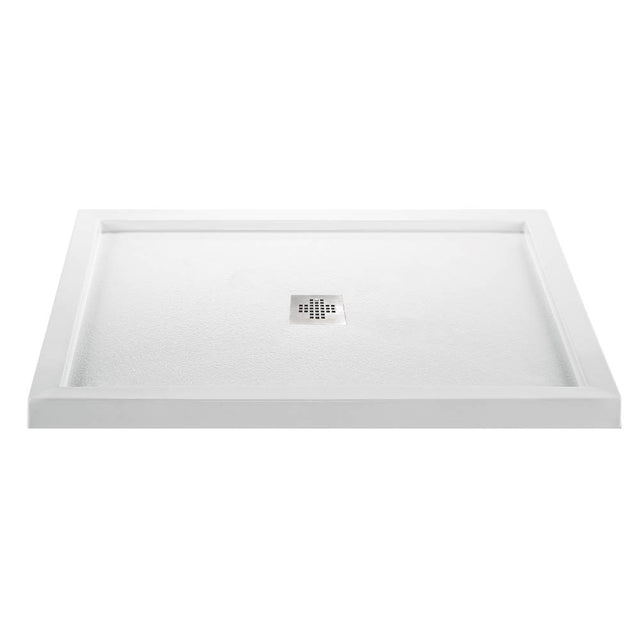 MTI Baths - 5442 ACRYLIC CXL CENTER DRAIN MULTI THRESHOLD - WHITE - White