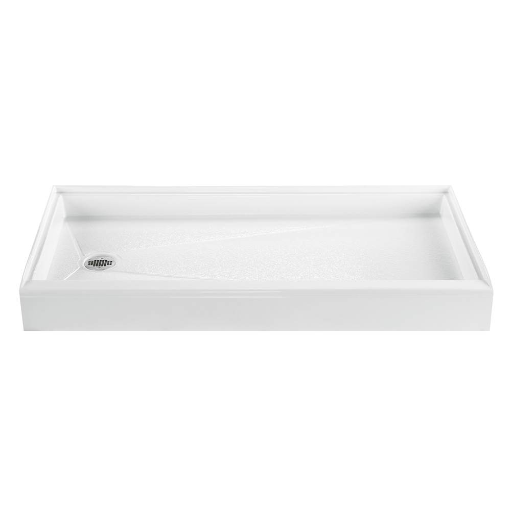 MTI Baths - 6032 ACRYLIC CXL RH DRAIN 3-SIDED INTEGRAL TILE FLANGE - WHITE - White