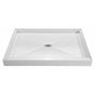 MTI Baths - 6036 ACRYLIC CXL CENTER DRAIN  60'' THRESHOLD 3-SIDED INTEGRAL TILE FLANGE - WHITE - White